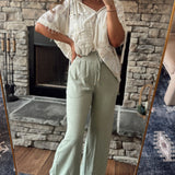 Move This Way Aloe Linen Smocked Waist Wide Leg Pants