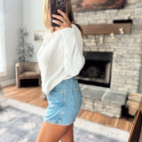 Denny Denim Wrap Skort
