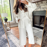 Easy Days Pinstripe Cropped Linen Pants