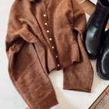 Brown Piper Knit Cardigan