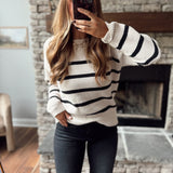 Oat Noir Striped Sweater