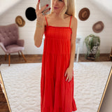 Papaya Caught Your Eye Maxi Dress