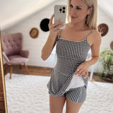Black Gingham Arlette Mini Dress