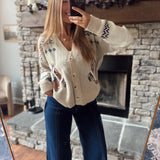 Beige Dusty Trail Cardigan