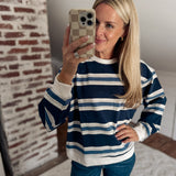 Navy Striped Estela Pullover
