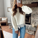 Cream Lace & Lantern Sweater