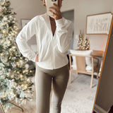 Brave Behavior Ivory Brushed Crop Jacket