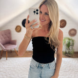 Black My Rules Tube Top