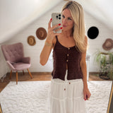 Dusty Wood Textured Knit Cami