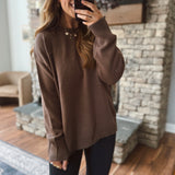 Chestnut Oversized Roll Neck Sweater