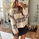 Sandstone Western Fringe Sweater