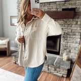 Ecru Sola Oversized Shacket