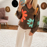 Chocolate Dreaming in Daisies Sweater