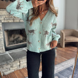 Turquoise Spotted Spirit Cardigan
