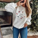 Snow Day Nostalgia Embroidered Sweatshirt