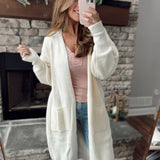 Envy Ivory Ribbed Sweater Knit Cardi