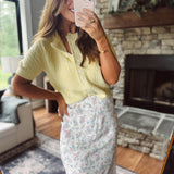 Butter Maple Cable Knit Short Sleeve Cardi