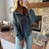 Navy Maise Knit Top