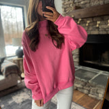 Pink Makawao Mock Neck Sweatshirt