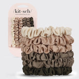Ultra Petite Satin Scrunchies 6 Piece Set - Eucalyptus