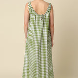 Green Gingham Clovah Maxi Dress