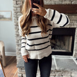 Oat Noir Striped Sweater