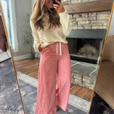 Red Pinstripe Karter Pants