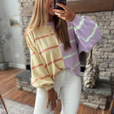 Lavender & Yellow Sunday Blend Pullover