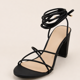 Kendall Black Lace Up Heel