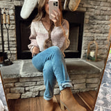 Here For A Good Time Tan Block Heel Booties