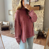 Burgundy Tully Sweater