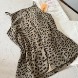 Zoe Ribbed Leopard Apron Neck Top