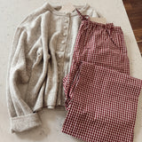 Cardinal Gingham Print Pants