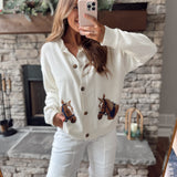 The Stable Style Horse Graphic Cardigan