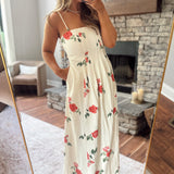 Cream Petal Promises Midi Dress
