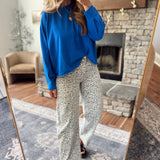Vervet Leopard Print Utility Barrel Jeans