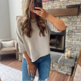 Haze Rolled Edge Sweater Top