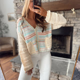 Boardwalk Striped Crochet Cardigan