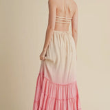 Ripple Effect Taupe/ Hibiscus Ombre Maxi