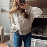 Champagne Rufflin' Around Sweater