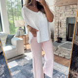 Risen Acid Pink Tummy Control HR Cropped Wide Leg Denim