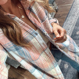 Day Dreams Pink Button Up Shacket Dress With Roll Up Sleeves