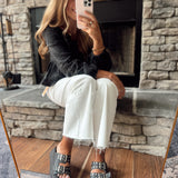 Reta Black Wedge Sandal