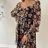 Macie May Black/Yellow Floral Mini Dress