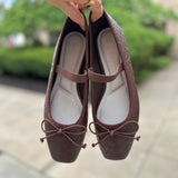 Coffee Woven Logan Ballet Flat