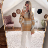 Taupe & Blue Cielle Sweater