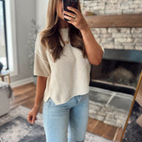 Light Khaki Cedarvale Knit Top