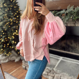 Ballet Pink Colorblock Hoodie