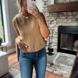 Caramel Emersyn Tie Back Sweater Vest