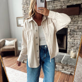 Ecru Sola Oversized Shacket